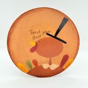 Thanksgiving The Hearthside Collection Strut Your Stuff Turkey Primitive Plate
